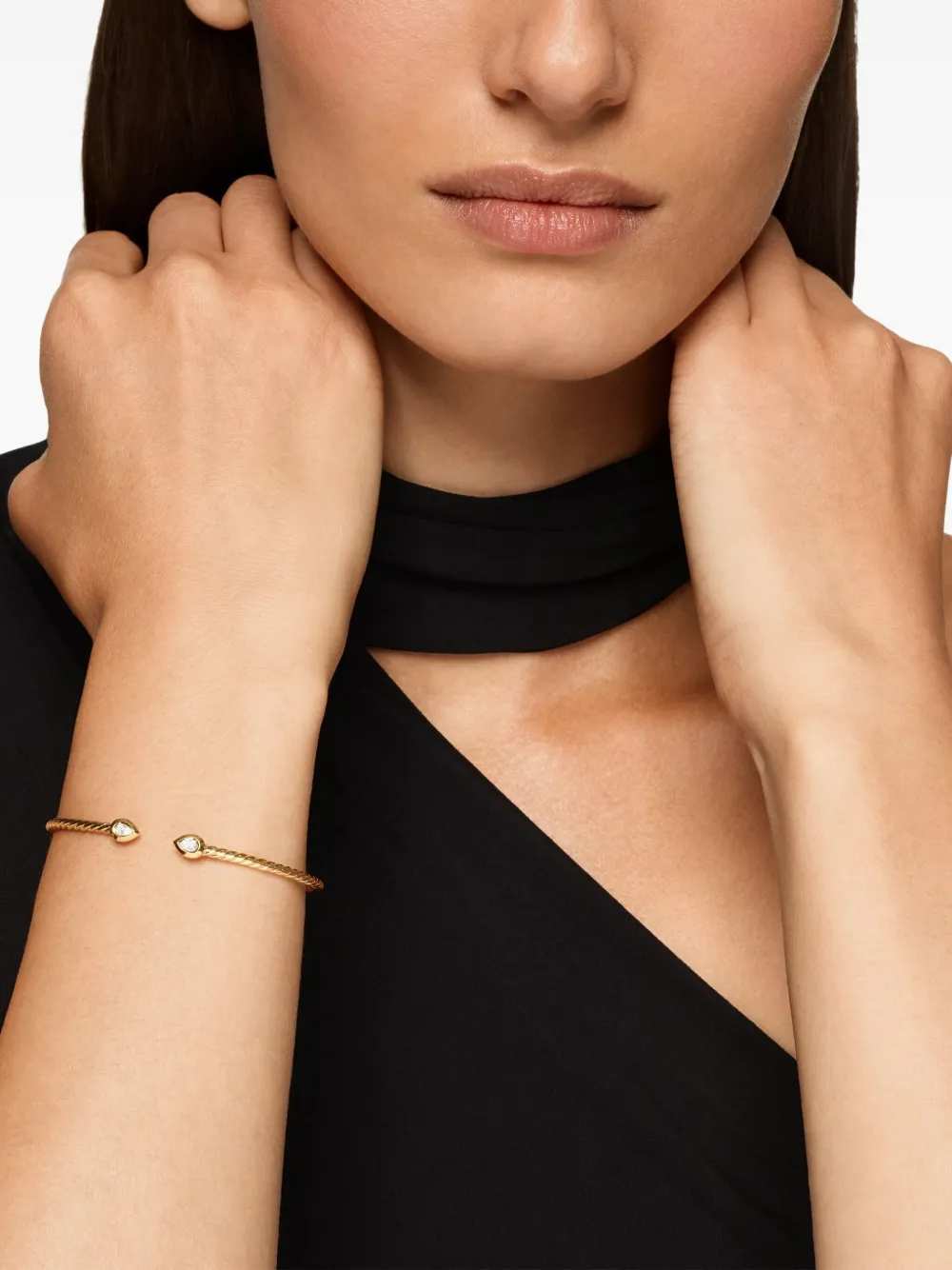 David Yurman 18K yellow gold Petite Modern Renaissance diamond bracelet | Image 2