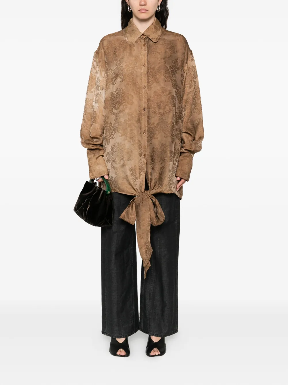 Uma Wang Blouse met lange mouwen - Beige