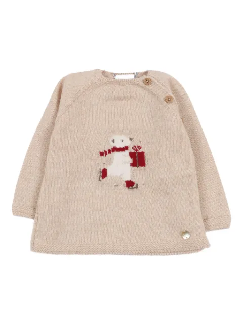 Paz Rodriguez bear-design button sweater