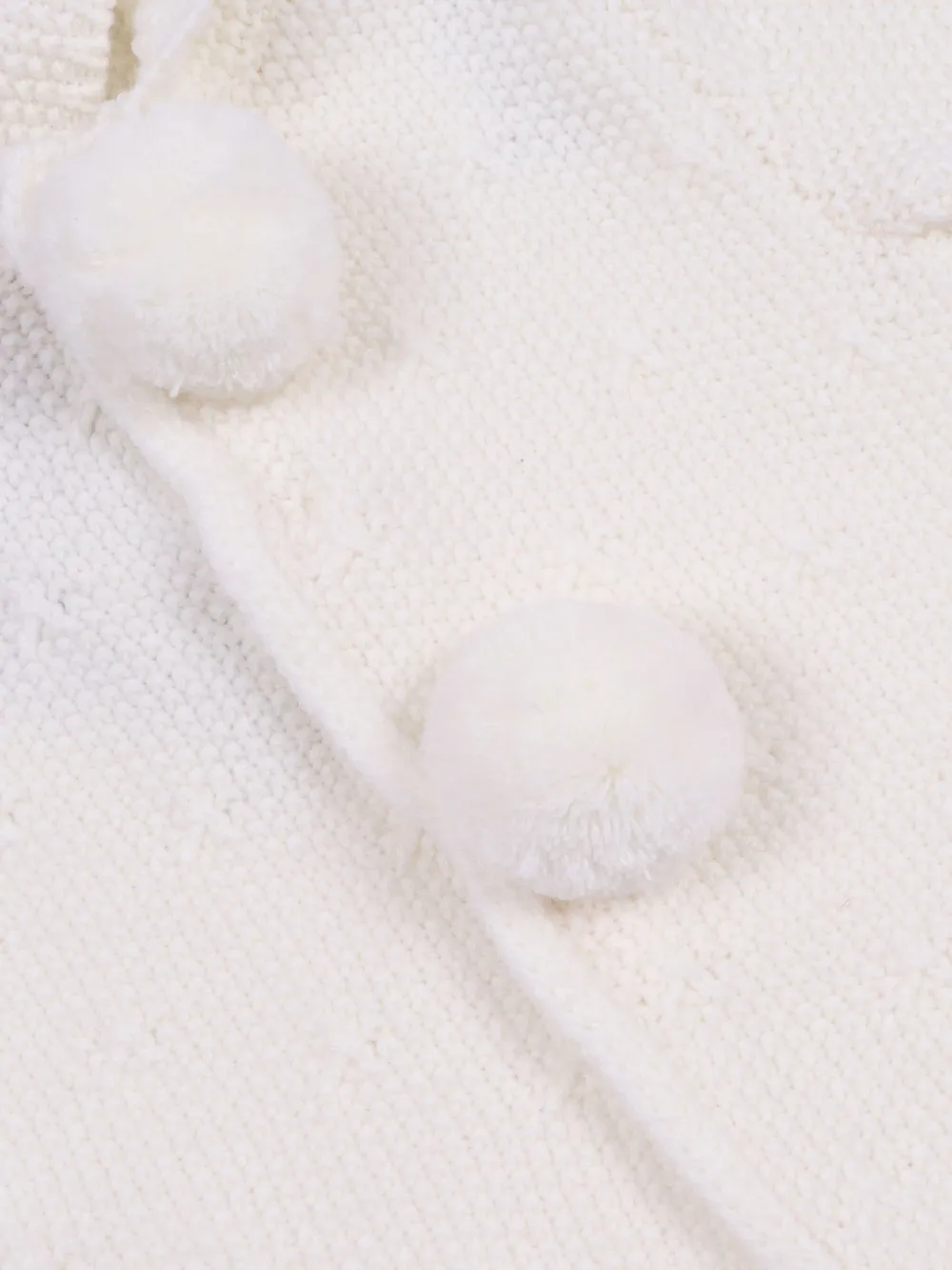 Paz Rodriguez Wollen jas met capuchon en pompon Wit