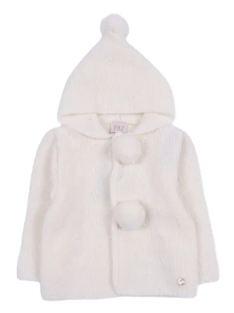 Paz Rodriguez hooded pom-pom wool coat