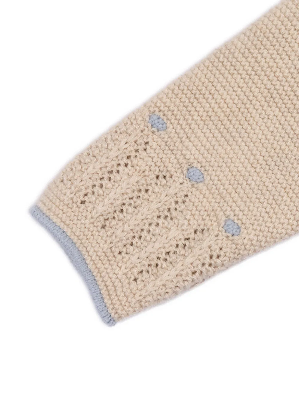 Paz Rodriguez Kabelgebreid vest met knoop Beige