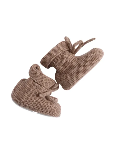 Paz Rodriguez knitted lace-up booties