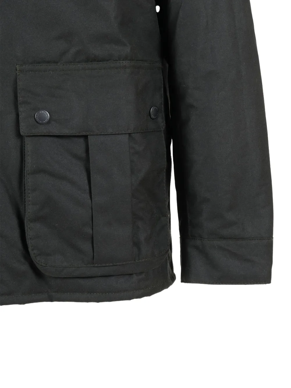 Barbour Dkeyley Waxed Cotton Jacket In Black