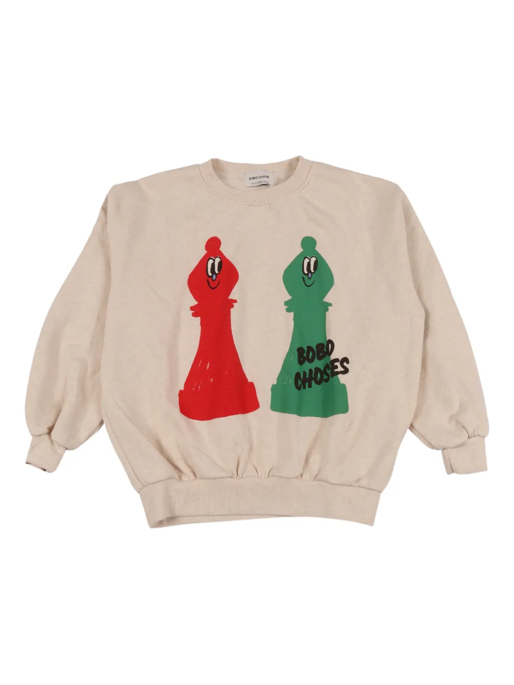 Bobo Choses Checkmate sweatshirt | Neutrals | Image 1