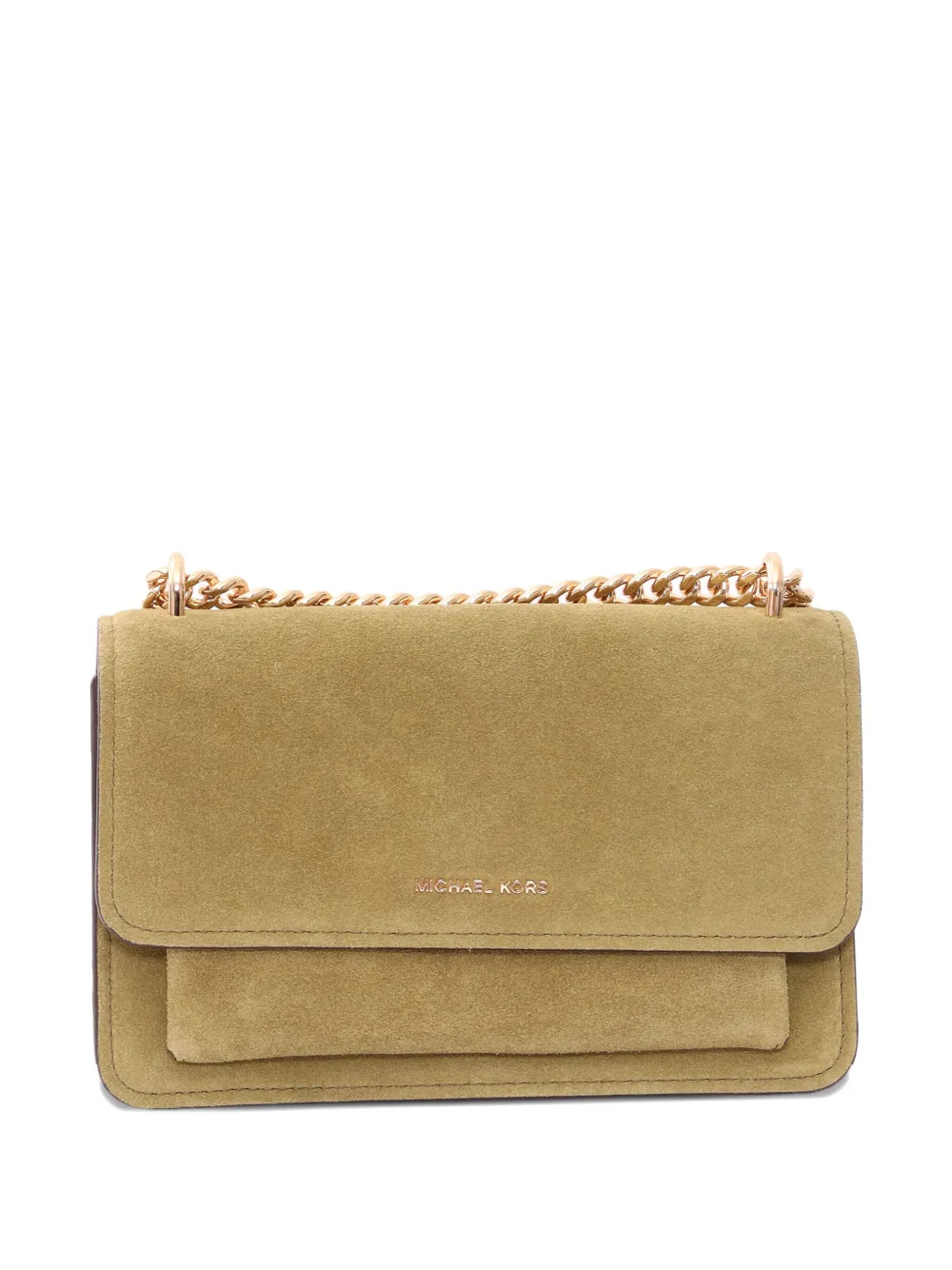 Michael Michael Kors large Claire suede shoulder bag - グリーン Michael Michael Kors large Claire suede shoulder bag - グリーン