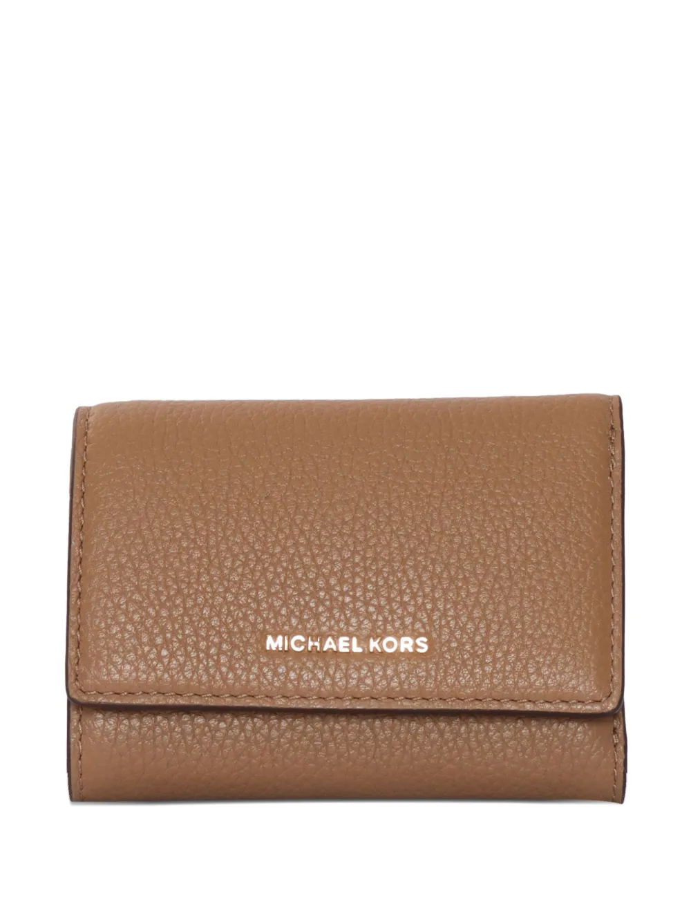Michael Kors Tri-fold Leather Wallet In Brown