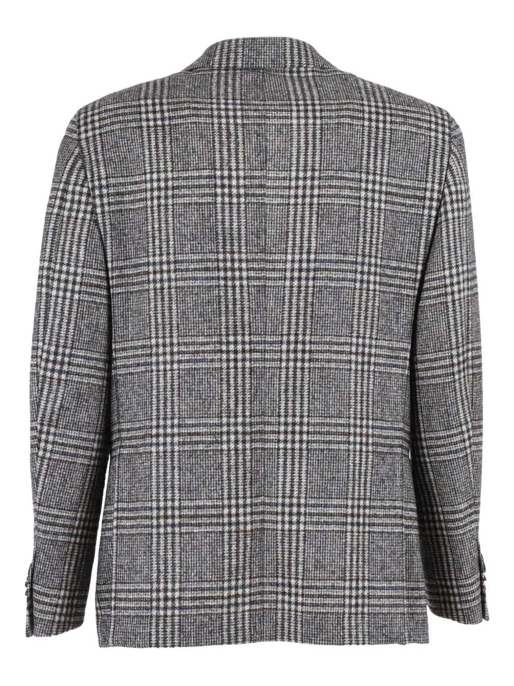 Luigi Bianchi Mantova Checked Blazer In Gray
