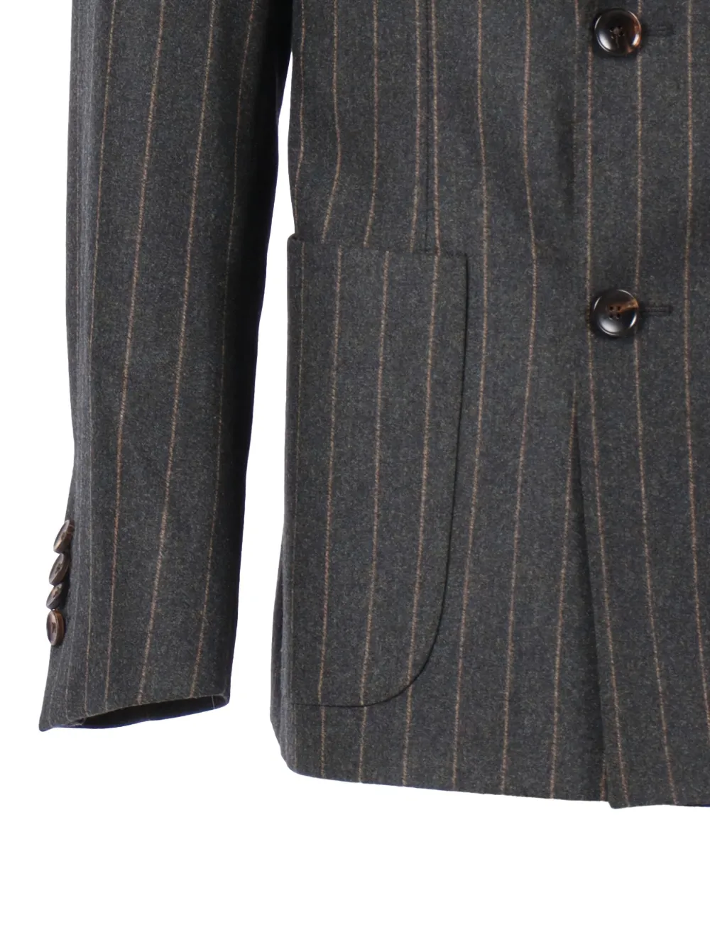Luigi Bianchi Mantova Pinstripe Double-breasted Suit In Gray