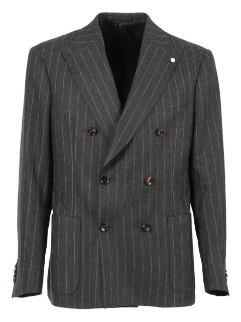 LUIGI BIANCHI MANTOVA pinstripe double-breasted suit