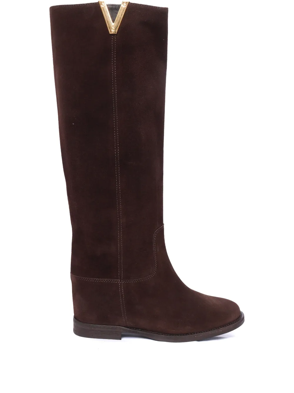 Via Roma 15 V-detail suede boots | Brown | Image 1