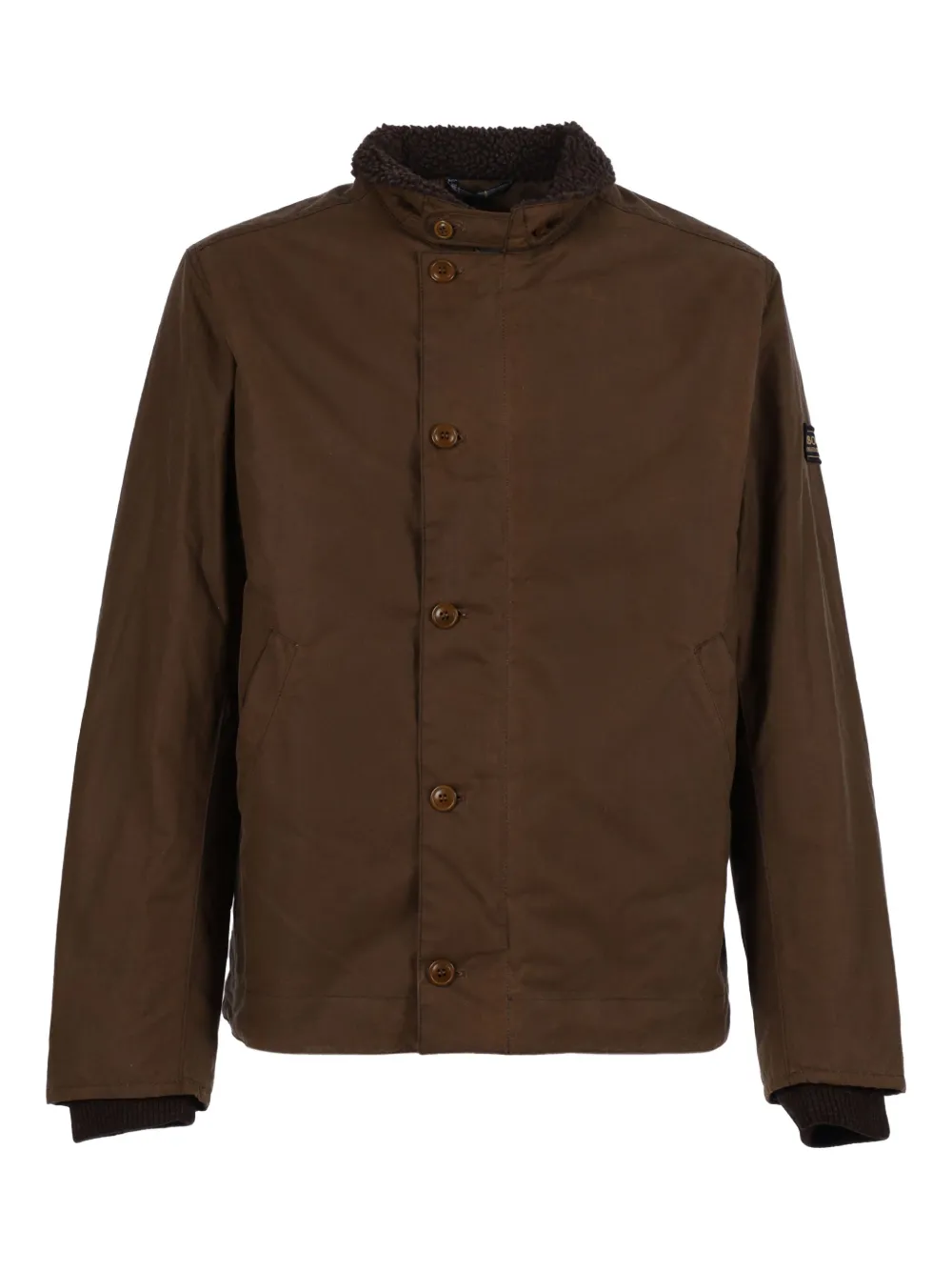 Barbour Mayburn waxed cotton jacket | Brown | Image 1