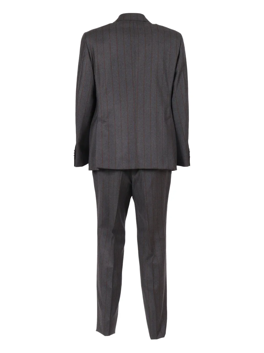 Luigi Bianchi Mantova Pinstripe Wool Suit In Black