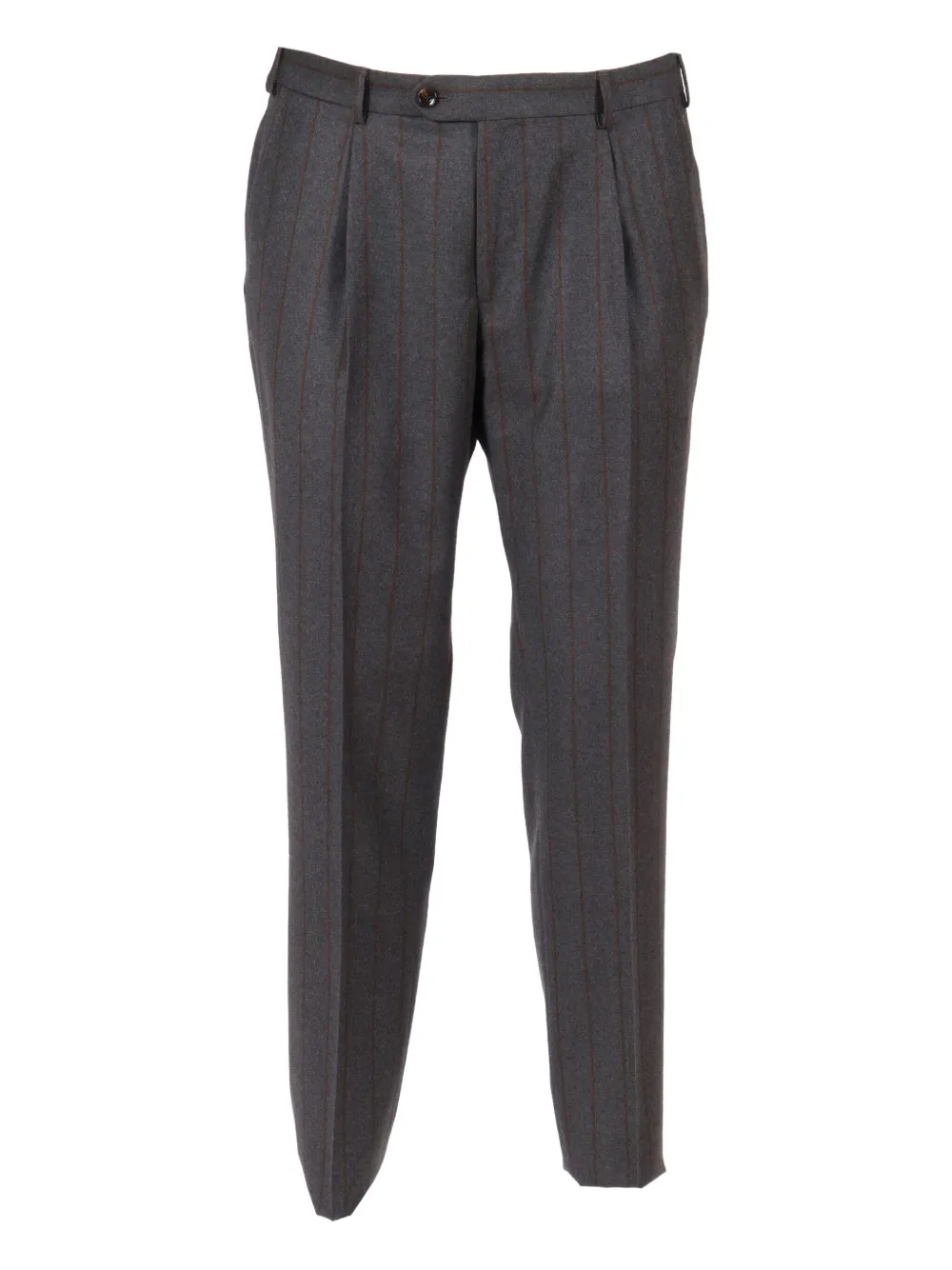 Luigi Bianchi Mantova Pinstripe Wool Suit In Black