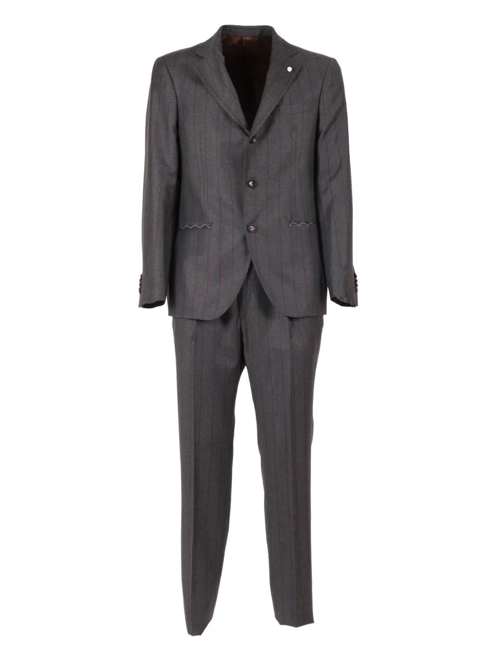 LUIGI BIANCHI MANTOVA pinstripe wool suit | Grey | Image 1