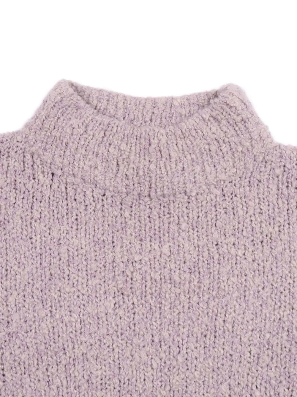 Aspesi High-neck Textured Sweater In Pink