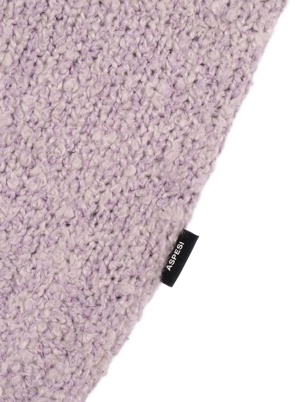 Aspesi High-neck Textured Sweater In Pink
