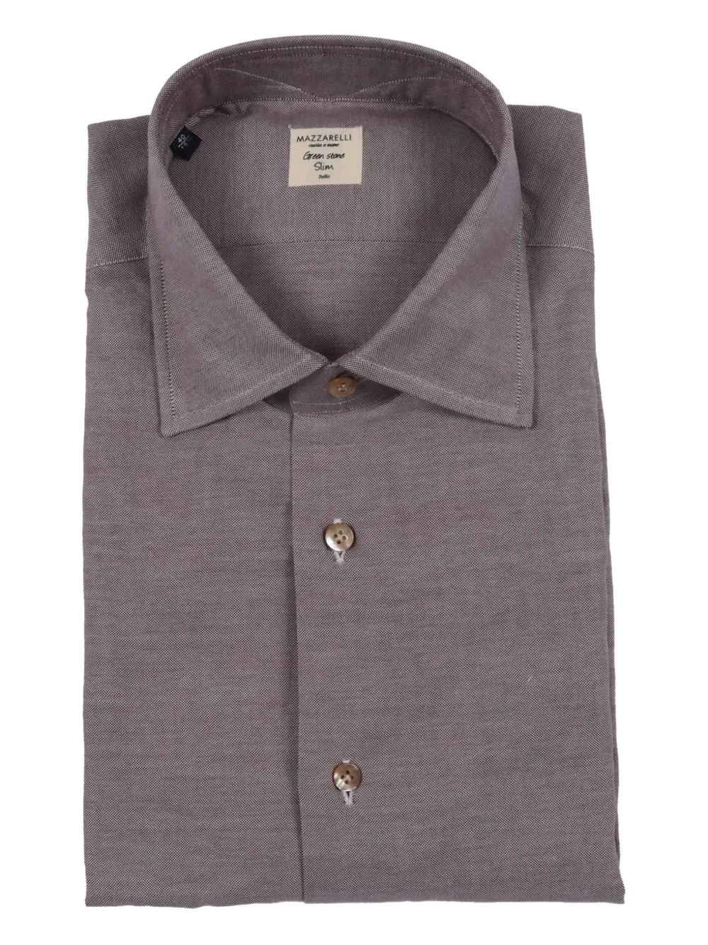 Mazzarelli Oxford cotton shirt | Brown | Image 1