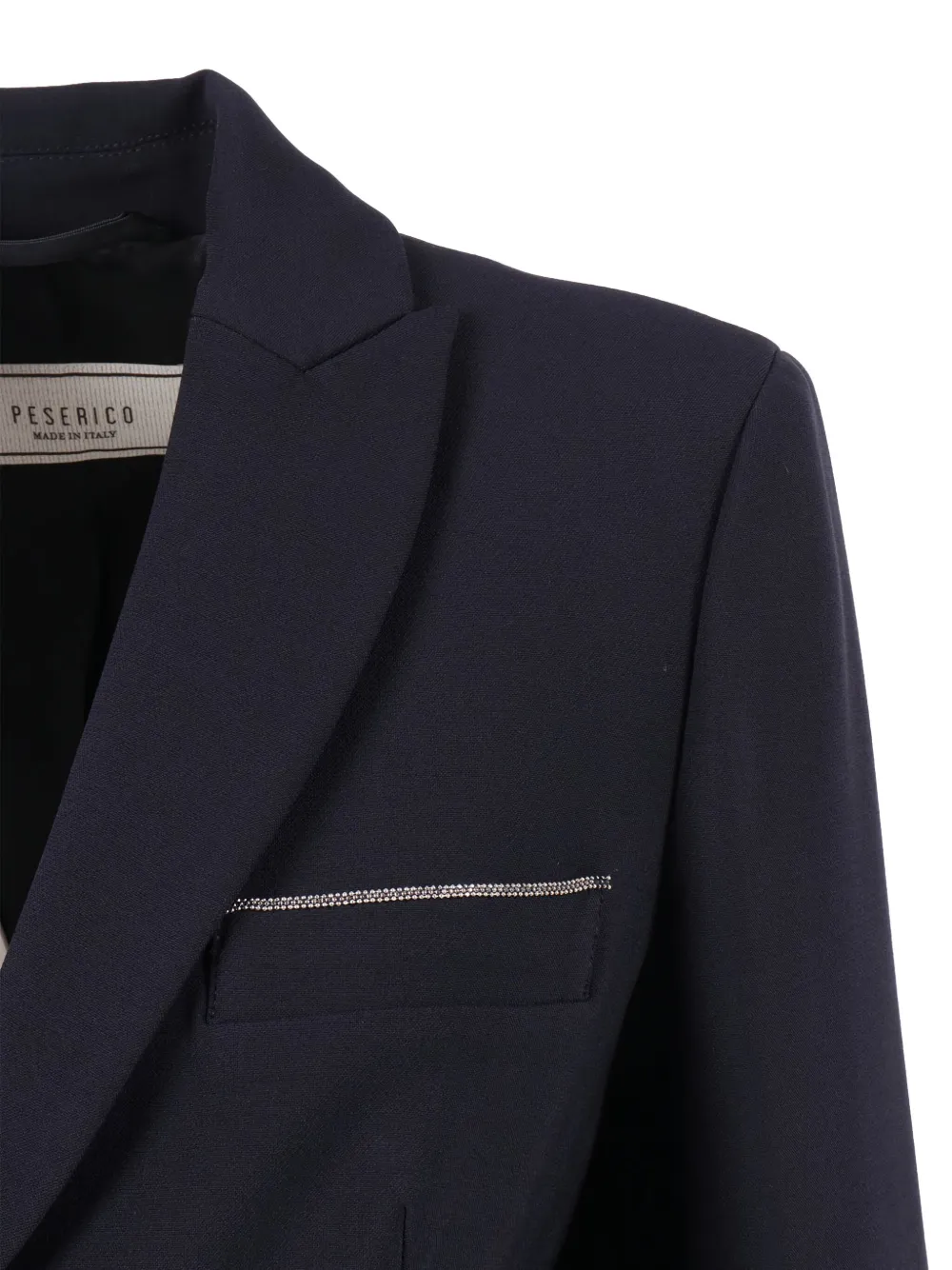Peserico Tailored Jacket With Classic Lapel In Blue