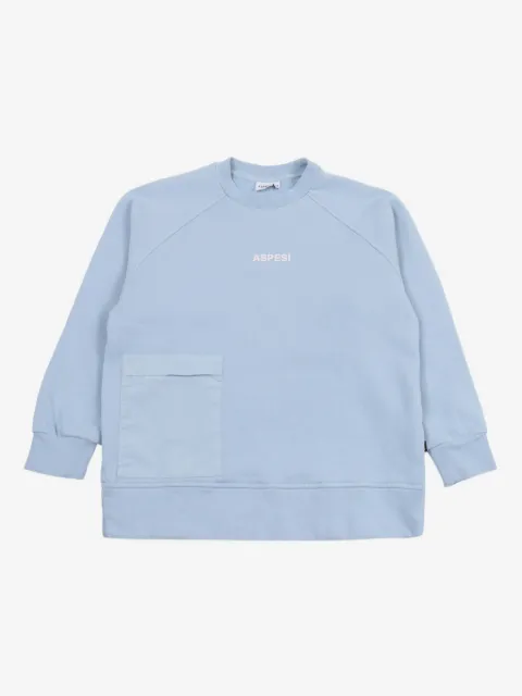 Aspesi Kids sudadera de seda con bolsillo de parche