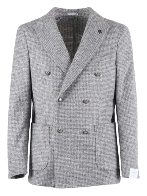 Brera check-print double-breasted blazer