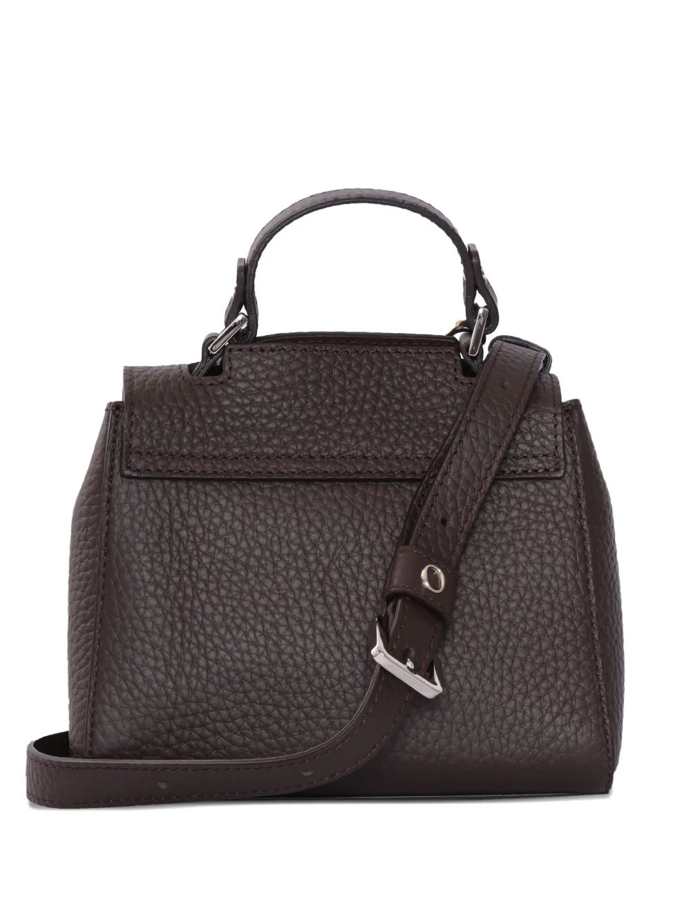 Orciani Sveva Solf Mini Shoulder Bag In Brown