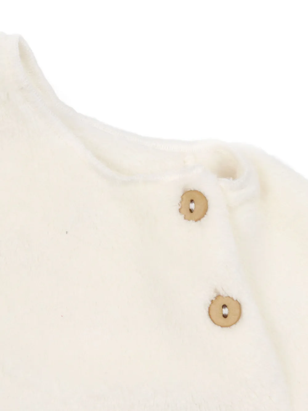 TEDDY & MINOU Flared jurk met knoopsluiting Wit