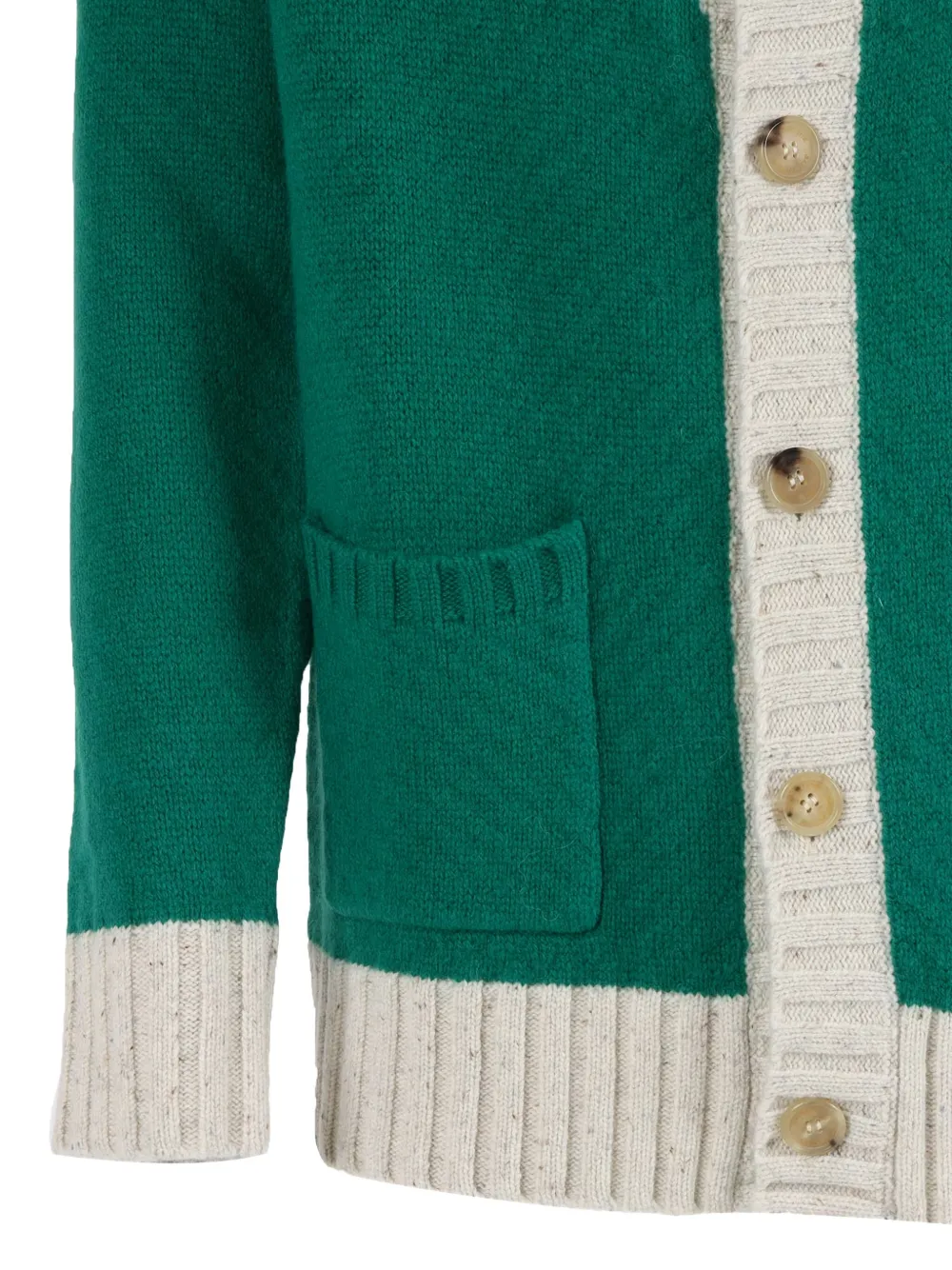Ballantyne High-neck Cardigan In Green