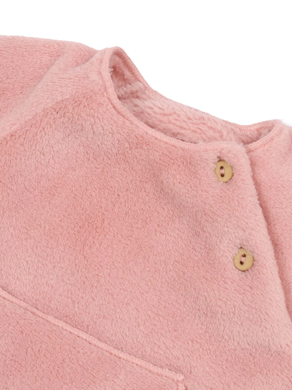 Teddy & Minou Fleece Button-fastening Two-piece Trouser Set In Pink