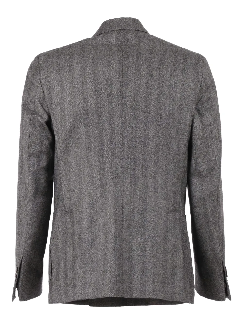 Brera Herringbone Double-breasted Blazer In Gray