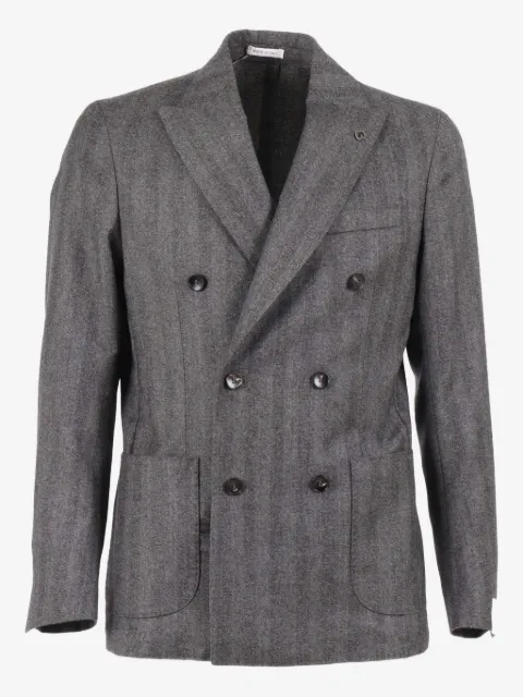 Brera herringbone double-breasted blazer