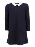 Il Gufo Peter Pan collar mini dress - Blue