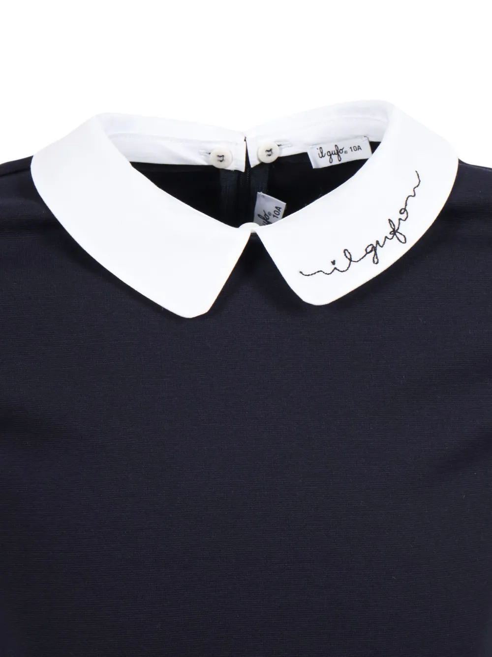 Il Gufo Mini-jurk met Peter Pan-kraag Blauw