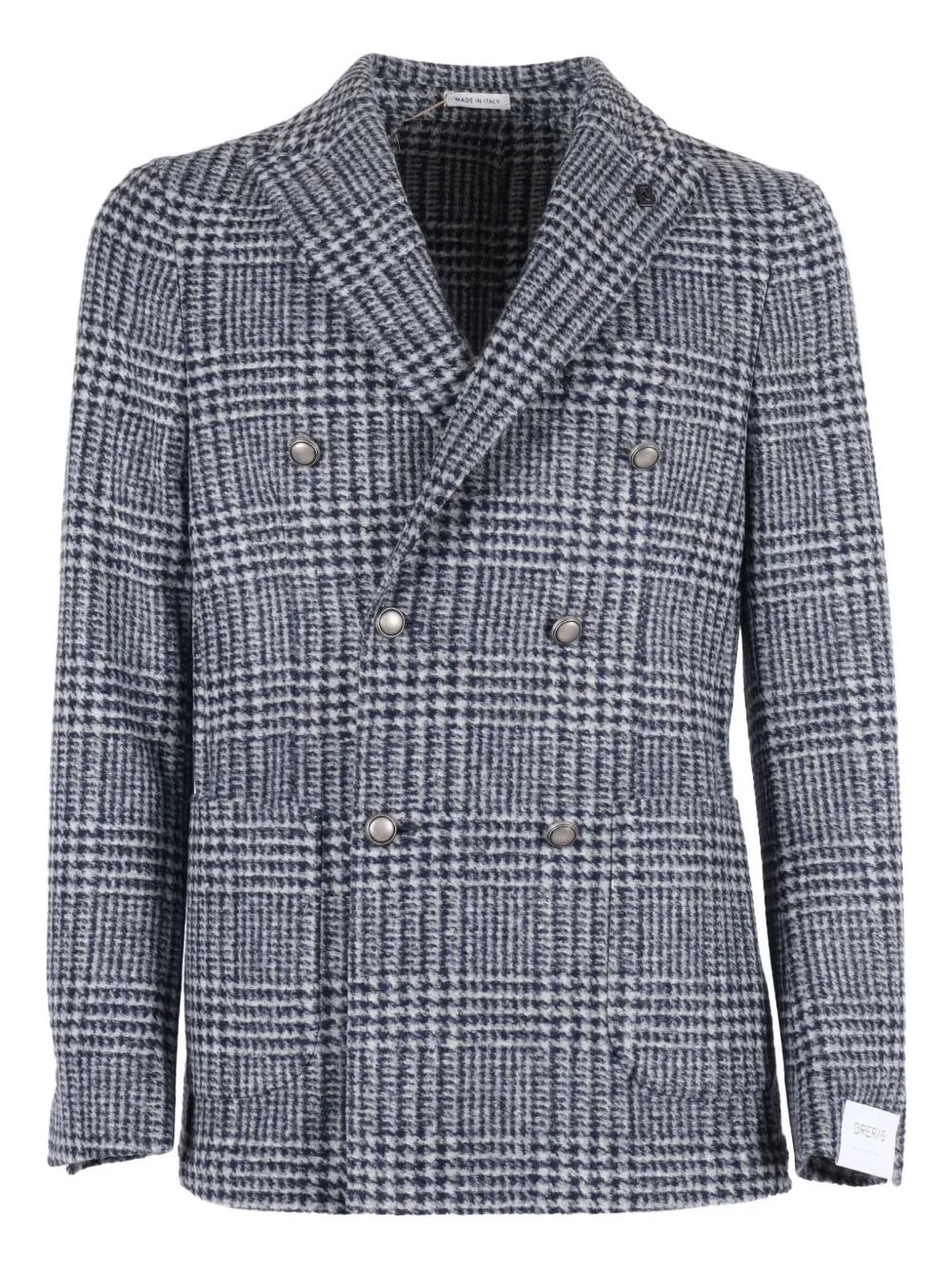Brera double-breasted check jacket | Blue | Image 1