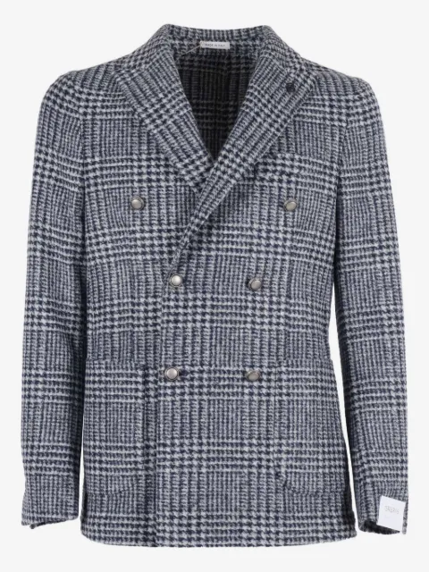 Brera double-breasted check jacket
