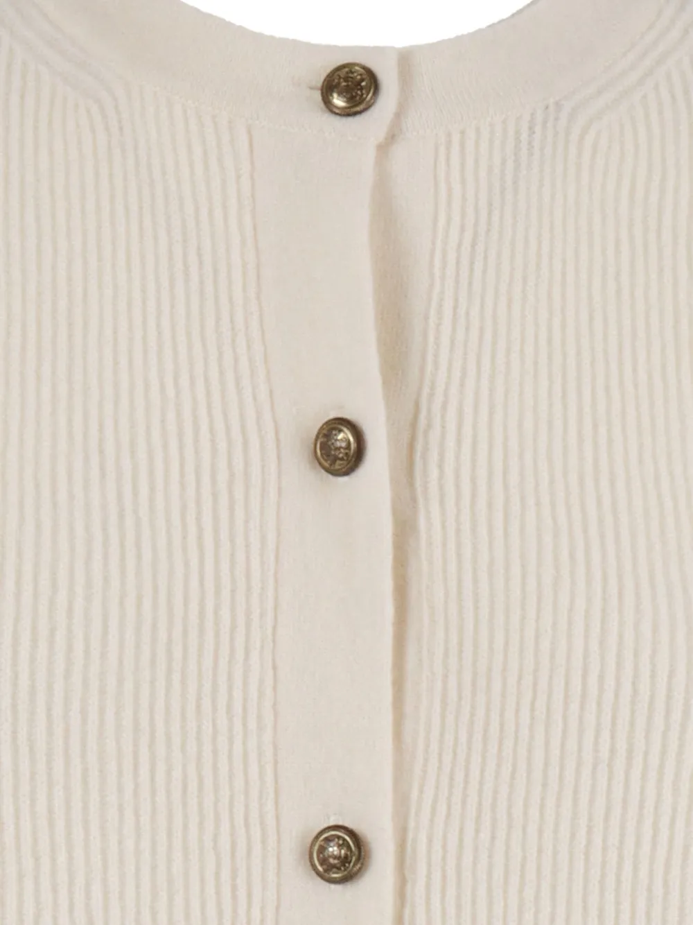 Ballantyne Button-down Ribbed Wool Cardigan In Multi