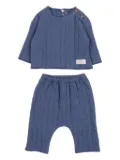 TEDDY & MINOU quilted two-piece trouser set - Blue