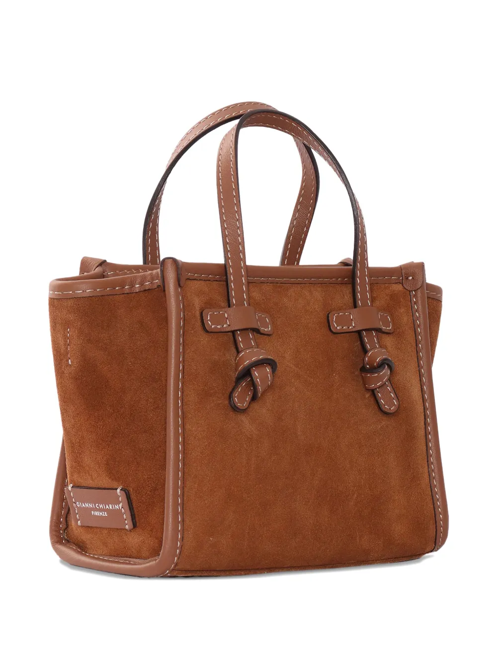 Gianni Chiarini Miss Marcella Knot-detail Tote Bag In Brown