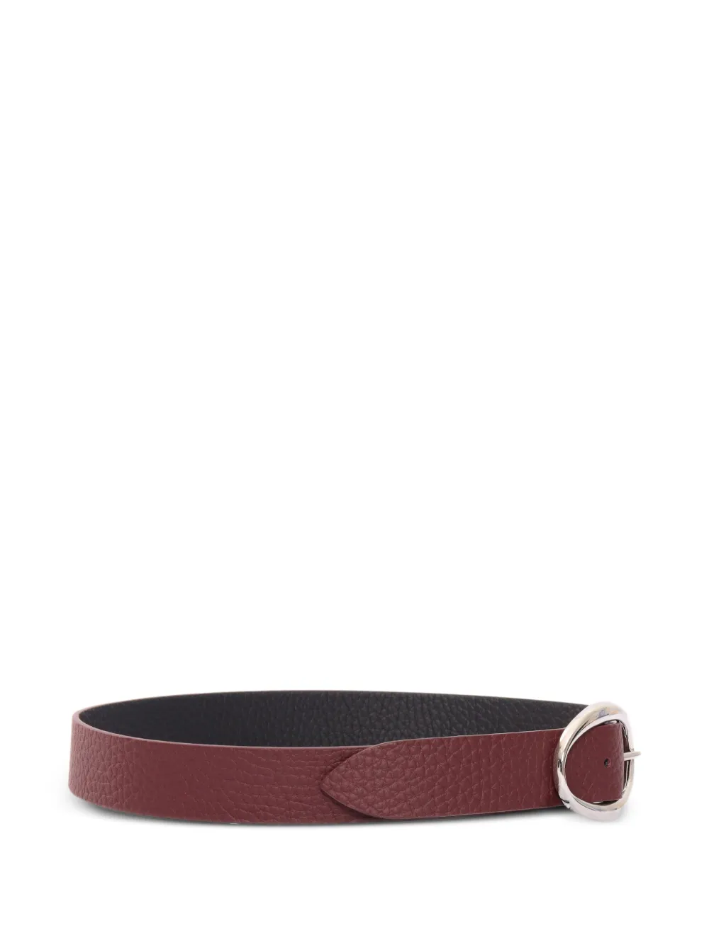 Orciani Double textured oval-buckle belt | Brown | Image 1