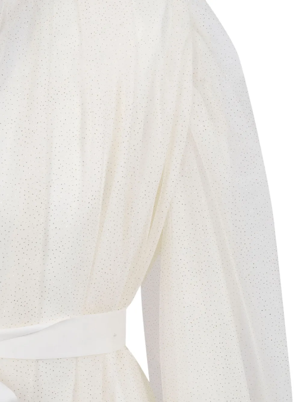 Il Gufo Jurk met lange mouwen en strik Wit