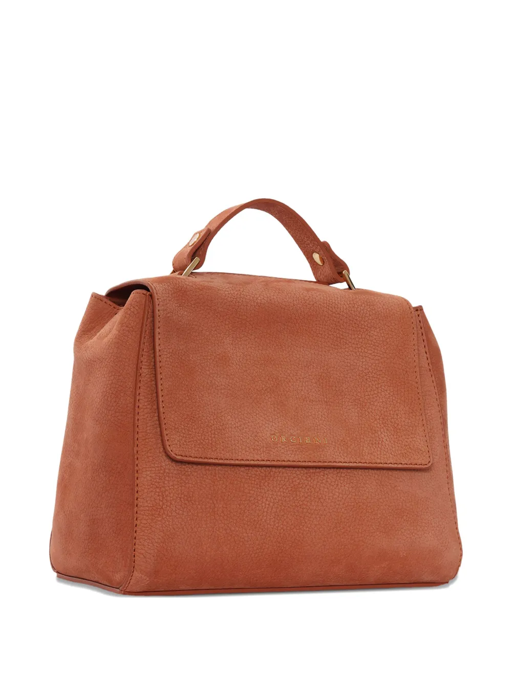 Orciani top-handle leather shoulder bag - Bruin