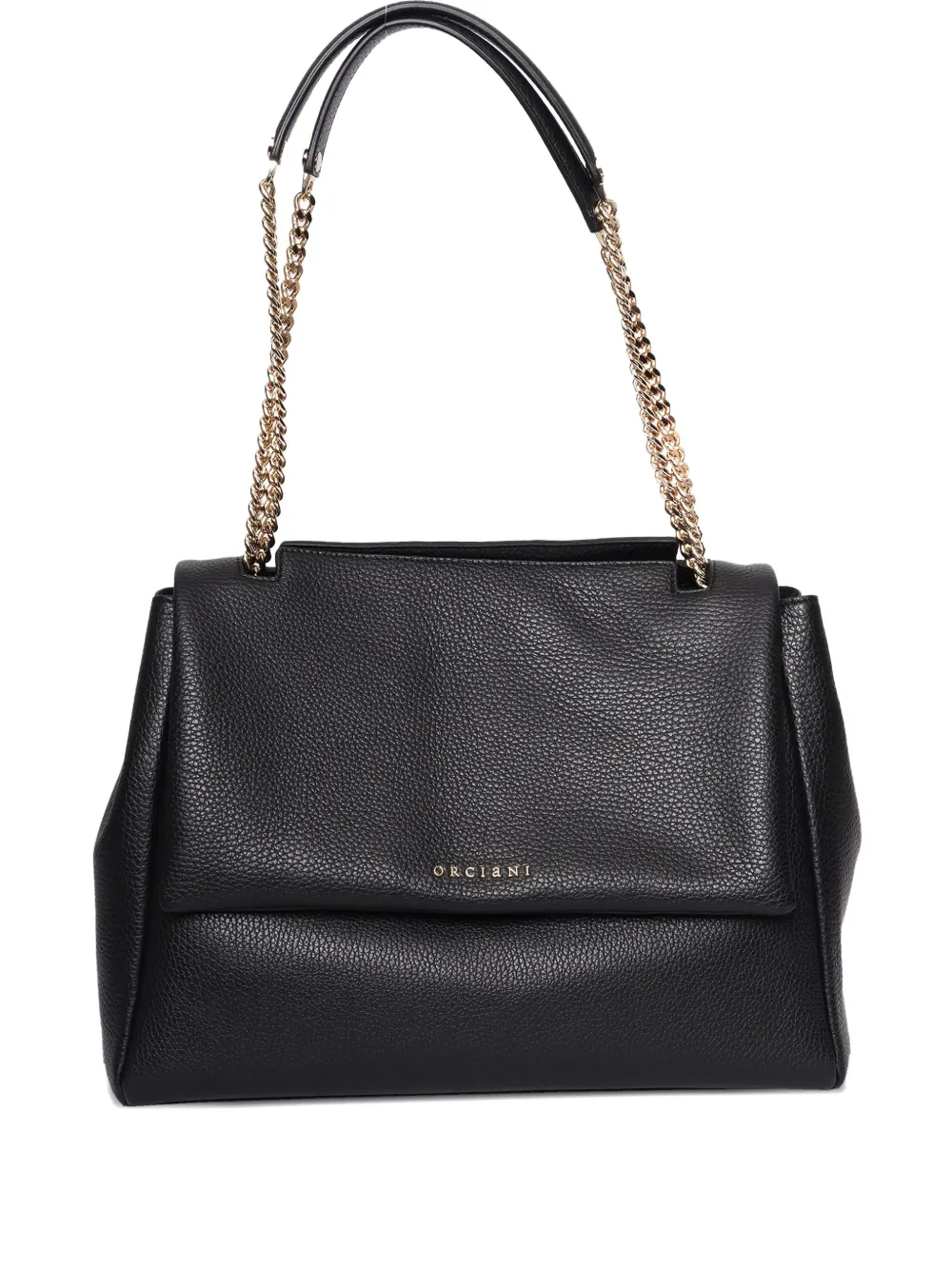 Orciani Medium Sveva Sense Shoulder Bag In Black