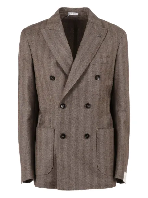 Brera herringbone double-breasted blazer