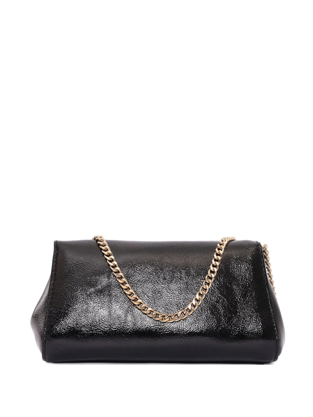 Orciani Gossip Logo Leather Clutch Bag In Black