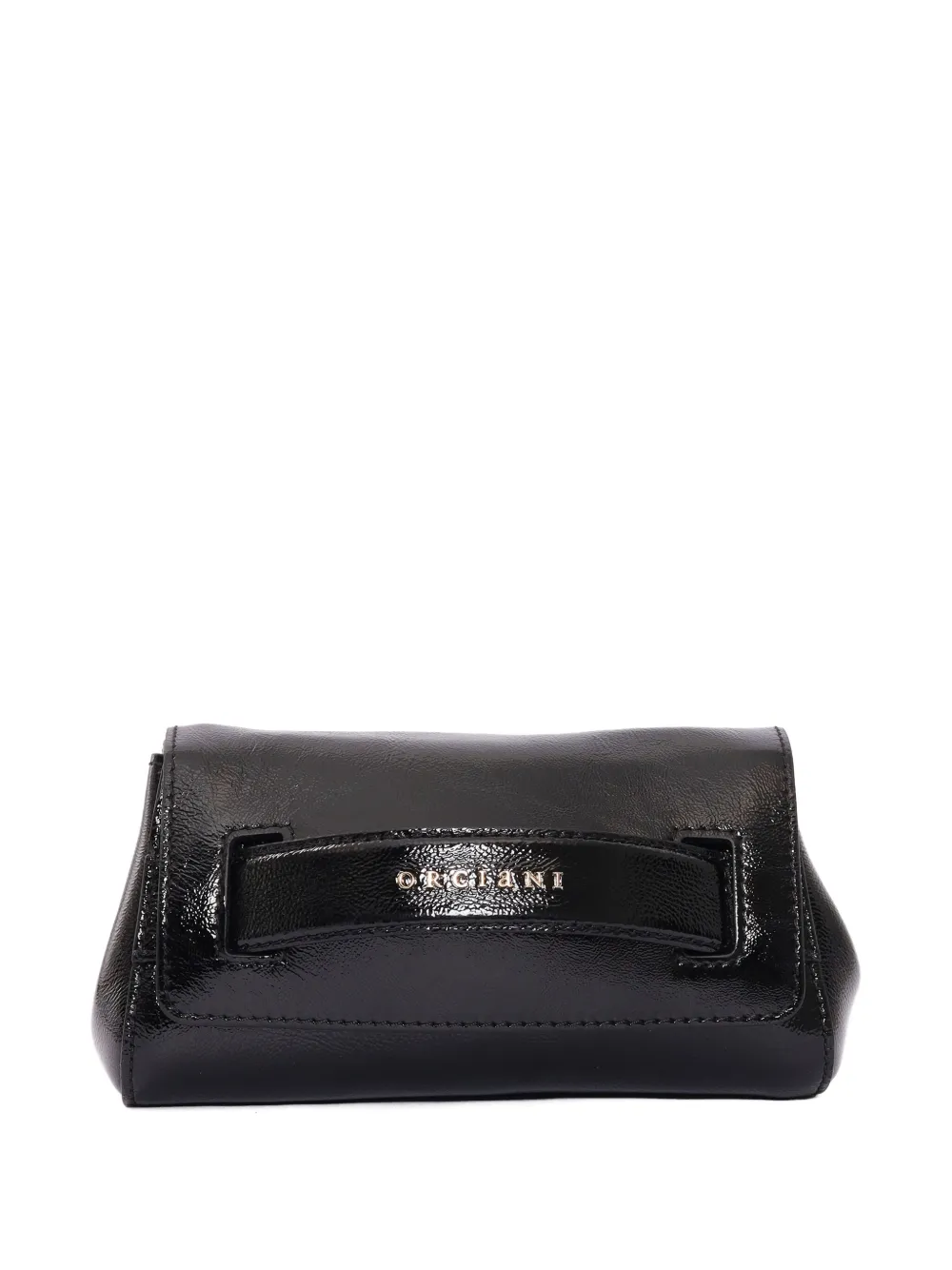 Orciani Gossip logo leather clutch bag - Zwart