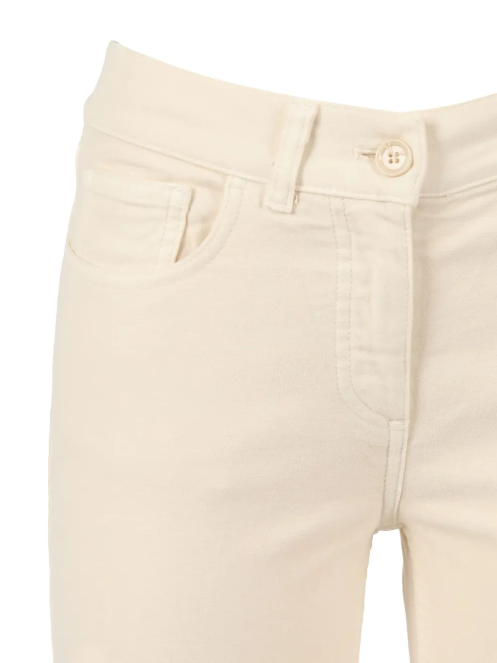 Aspesi High-waisted Straight-leg Pants With Belt Loops In Neutral