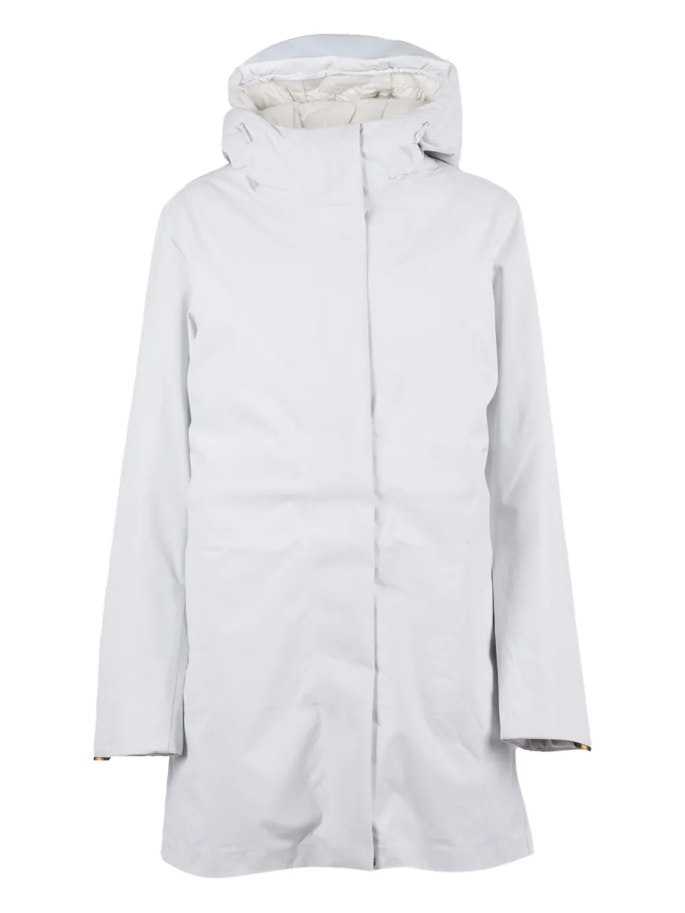 K-way Hooded Padded Jacket In Gray