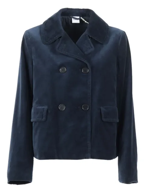 ASPESI double-breasted velvet-texture jacket
