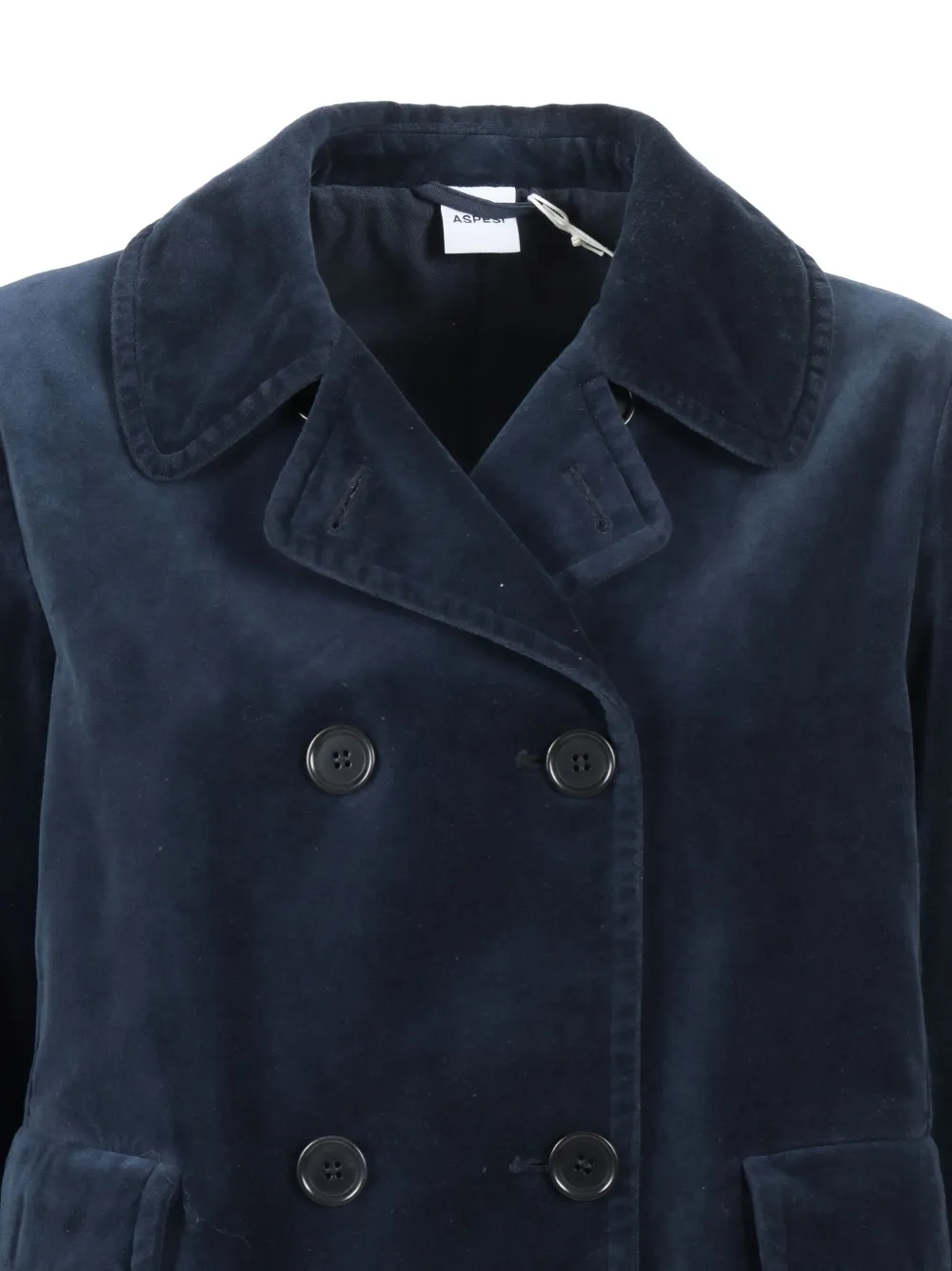 ASPESI double-breasted velvet-texture jacket | Blazers | Image 2