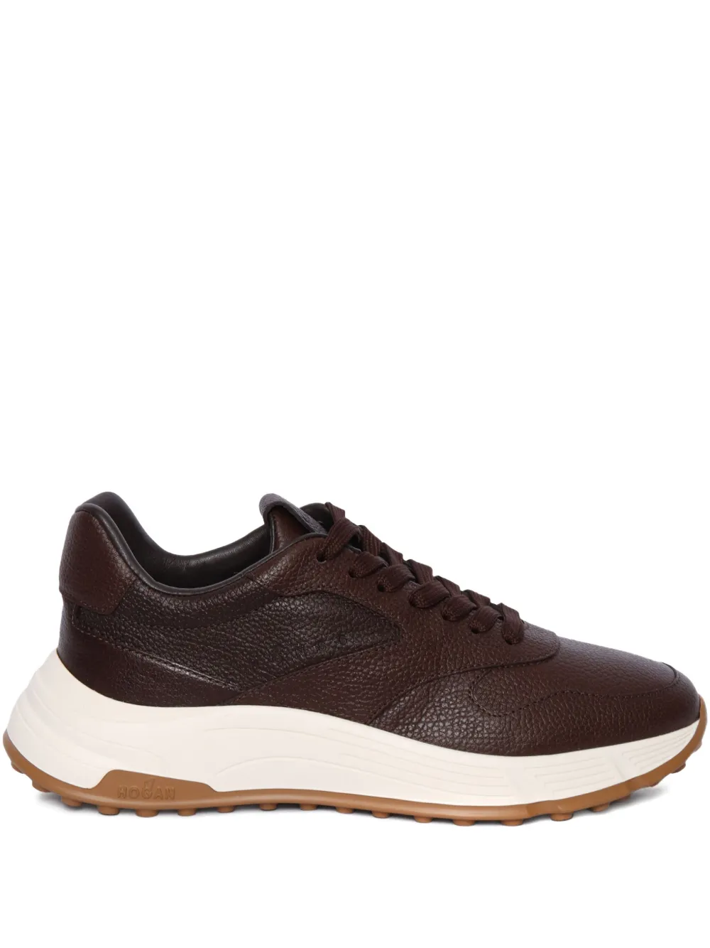 Hogan leather trainers Brown